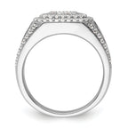 14k White Gold 1 1/8 carat Lab Grown Diamond VS/SI+ G+ Side Design Men's Ring