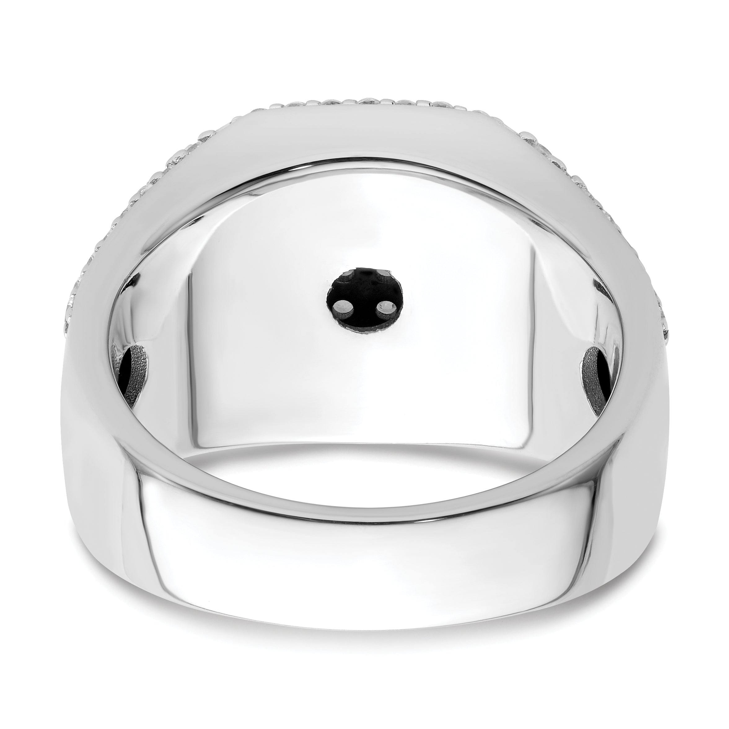 14k White Gold 1 1/8 carat Lab Grown Diamond VS/SI+ G+ Side Design Men's Ring