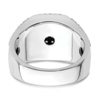 14k White Gold 1 1/8 carat Lab Grown Diamond VS/SI+ G+ Side Design Men's Ring