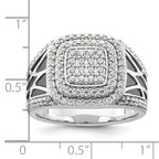 14k White Gold 1 1/8 carat Lab Grown Diamond VS/SI+ G+ Side Design Men's Ring