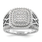 14k White Gold 1 1/8 carat Lab Grown Diamond VS/SI+ G+ Side Design Men's Ring