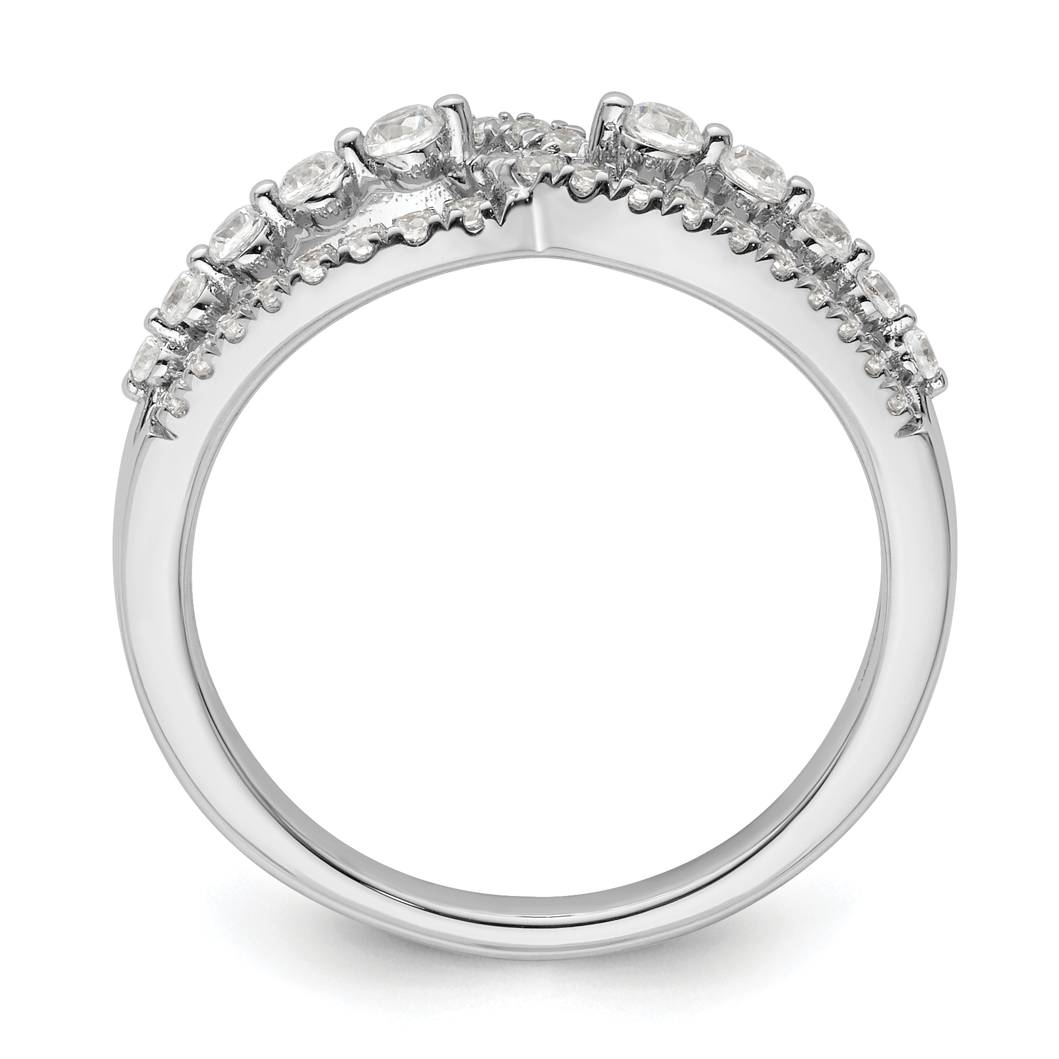 14k White Gold 1/2 carat Lab Grown Diamond VS/SI+ G+ Complete Fashion Ring
