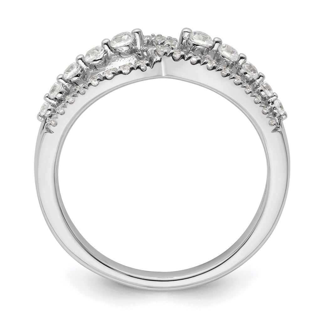 14k White Gold 1/2 carat Lab Grown Diamond VS/SI+ G+ Complete Fashion Ring
