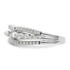 14k White Gold 1/2 carat Lab Grown Diamond VS/SI+ G+ Complete Fashion Ring