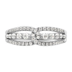 14k White Gold 1/2 carat Lab Grown Diamond VS/SI+ G+ Complete Fashion Ring