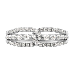 14k White Gold 1/2 carat Lab Grown Diamond VS/SI+ G+ Complete Fashion Ring