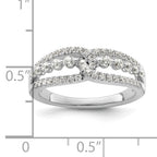 14k White Gold 1/2 carat Lab Grown Diamond VS/SI+ G+ Complete Fashion Ring
