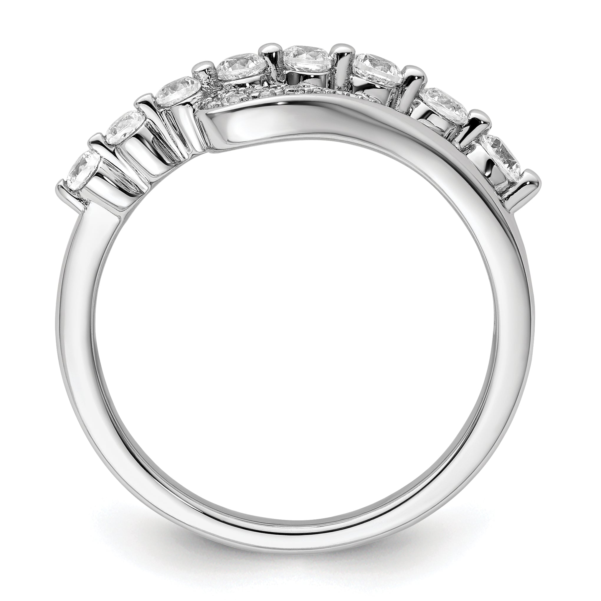 14k White Gold 1/2 carat Lab Grown Diamond VS/SI+ G+ Complete Fashion Ring
