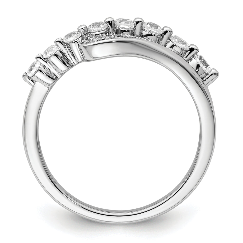 14k White Gold 1/2 carat Lab Grown Diamond VS/SI+ G+ Complete Fashion Ring