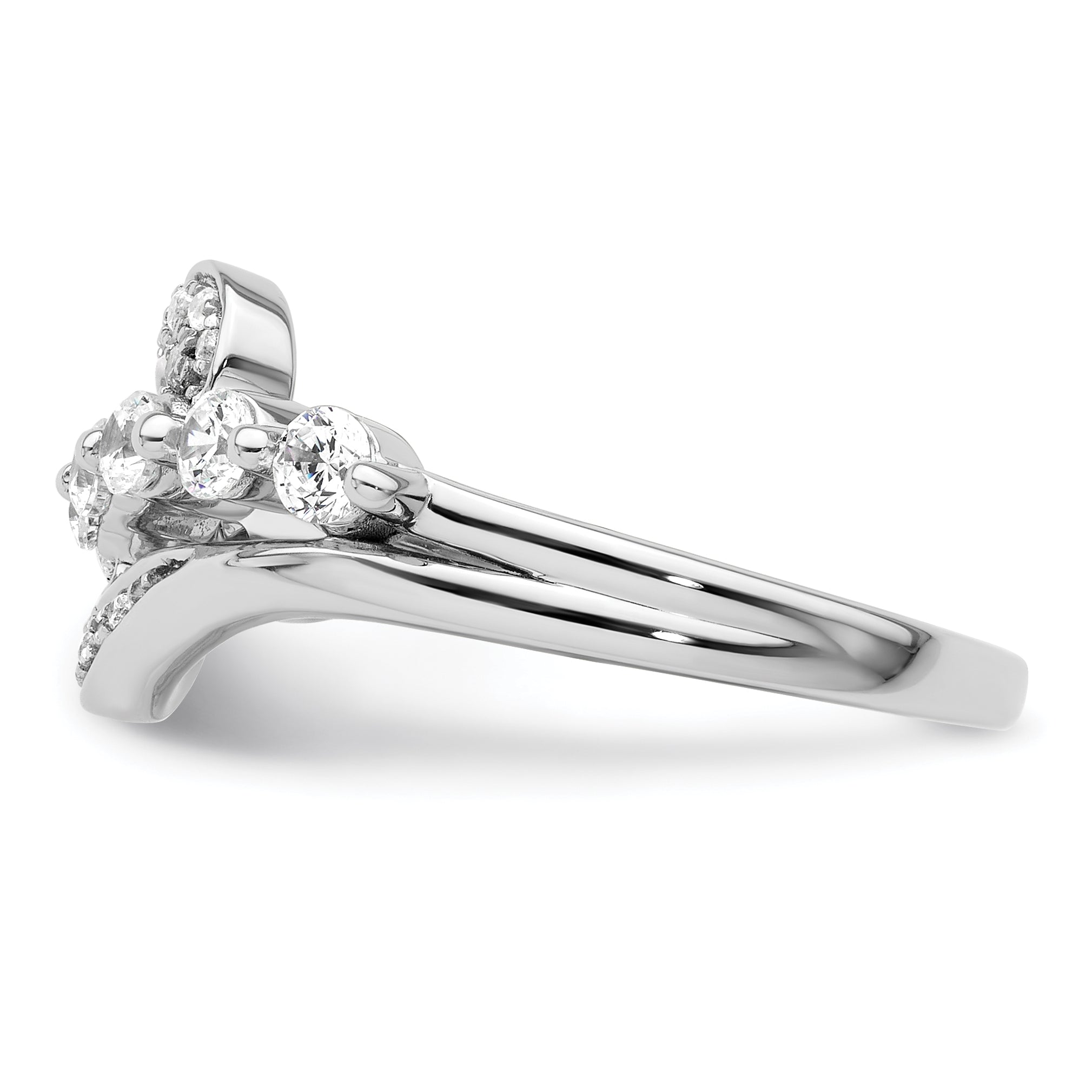 14k White Gold 1/2 carat Lab Grown Diamond VS/SI+ G+ Complete Fashion Ring