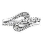 14k White Gold 1/2 carat Lab Grown Diamond VS/SI+ G+ Complete Fashion Ring
