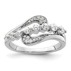 14k White Gold 1/2 carat Lab Grown Diamond VS/SI+ G+ Complete Fashion Ring