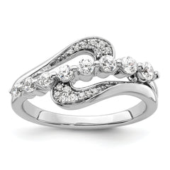 14k White Gold 1/2 carat Lab Grown Diamond VS/SI+ G+ Complete Fashion Ring