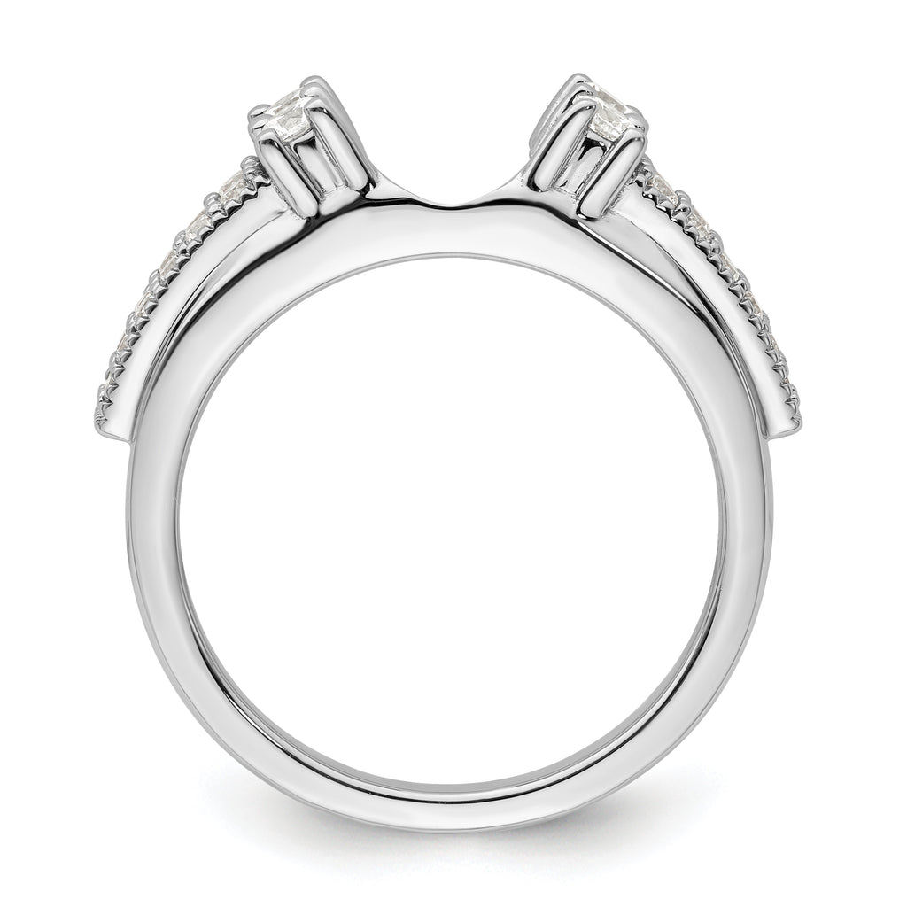 14k White Gold 1/2 carat Lab Grown Diamond VS/SI+ G+ Complete Ring Wrap