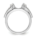 14k White Gold 1/2 carat Lab Grown Diamond VS/SI+ G+ Complete Ring Wrap
