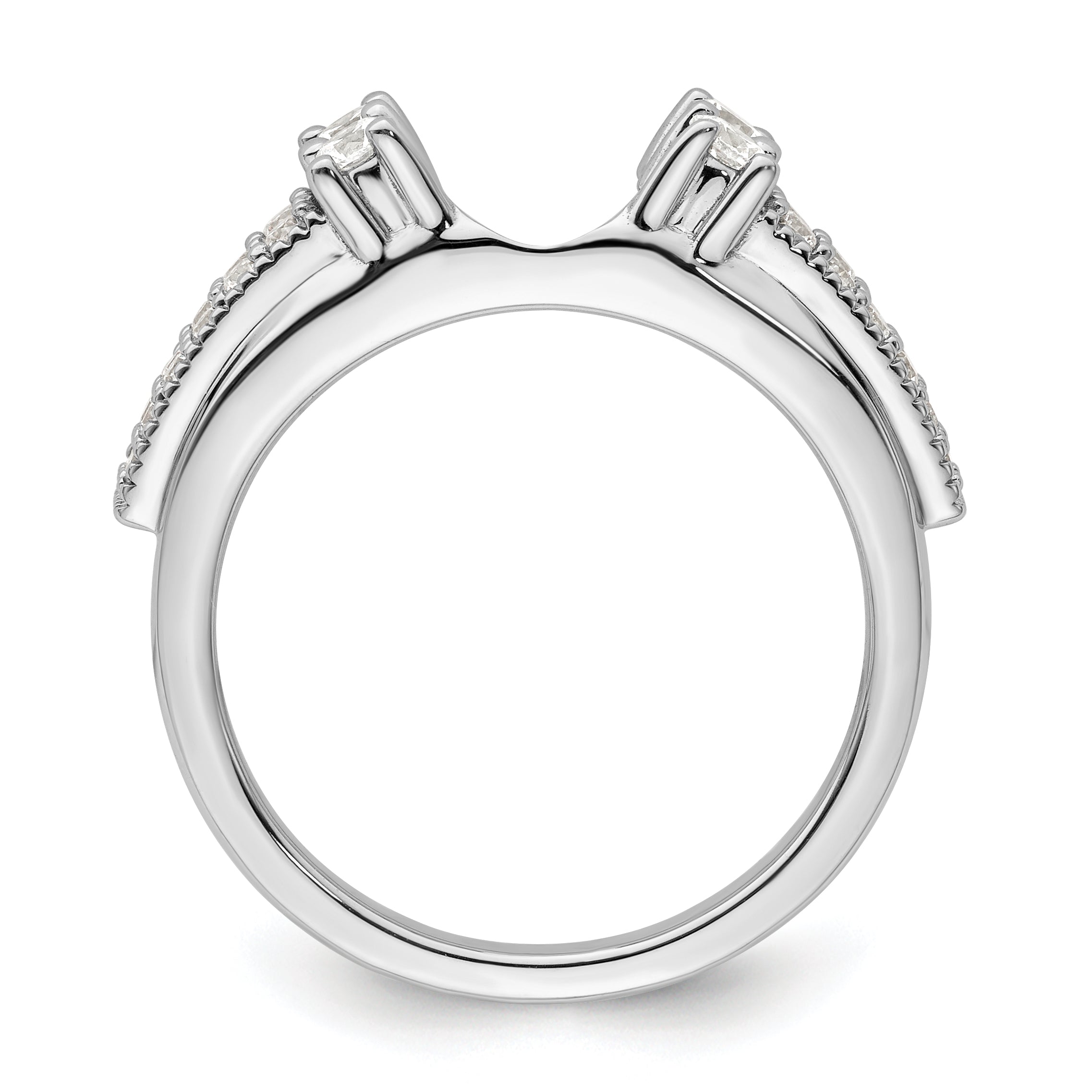 14k White Gold 1/2 carat Lab Grown Diamond VS/SI+ G+ Complete Ring Wrap
