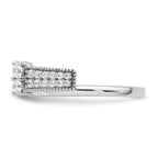 14k White Gold 1/2 carat Lab Grown Diamond VS/SI+ G+ Complete Ring Wrap
