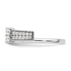 14k White Gold 1/2 carat Lab Grown Diamond VS/SI+ G+ Complete Ring Wrap
