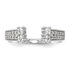14k White Gold 1/2 carat Lab Grown Diamond VS/SI+ G+ Complete Ring Wrap