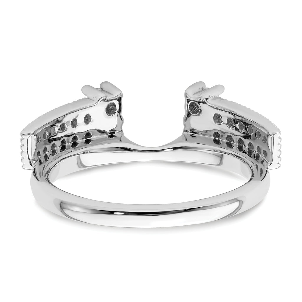 14k White Gold 1/2 carat Lab Grown Diamond VS/SI+ G+ Complete Ring Wrap