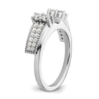 14k White Gold 1/2 carat Lab Grown Diamond VS/SI+ G+ Complete Ring Wrap