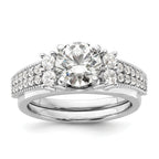 14k White Gold 1/2 carat Lab Grown Diamond VS/SI+ G+ Complete Ring Wrap