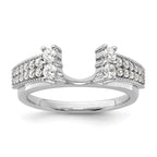 14k White Gold 1/2 carat Lab Grown Diamond VS/SI+ G+ Complete Ring Wrap