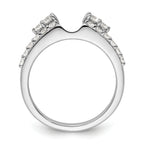 14k White Gold 1/2 carat Lab Grown Diamond VS/SI+ G+ Complete Ring Wrap