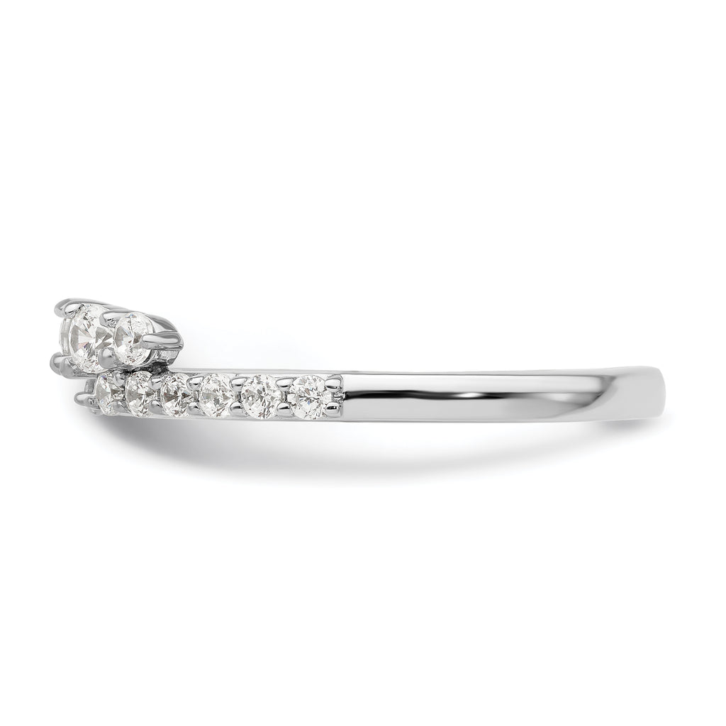 14k White Gold 1/2 carat Lab Grown Diamond VS/SI+ G+ Complete Ring Wrap