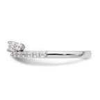 14k White Gold 1/2 carat Lab Grown Diamond VS/SI+ G+ Complete Ring Wrap
