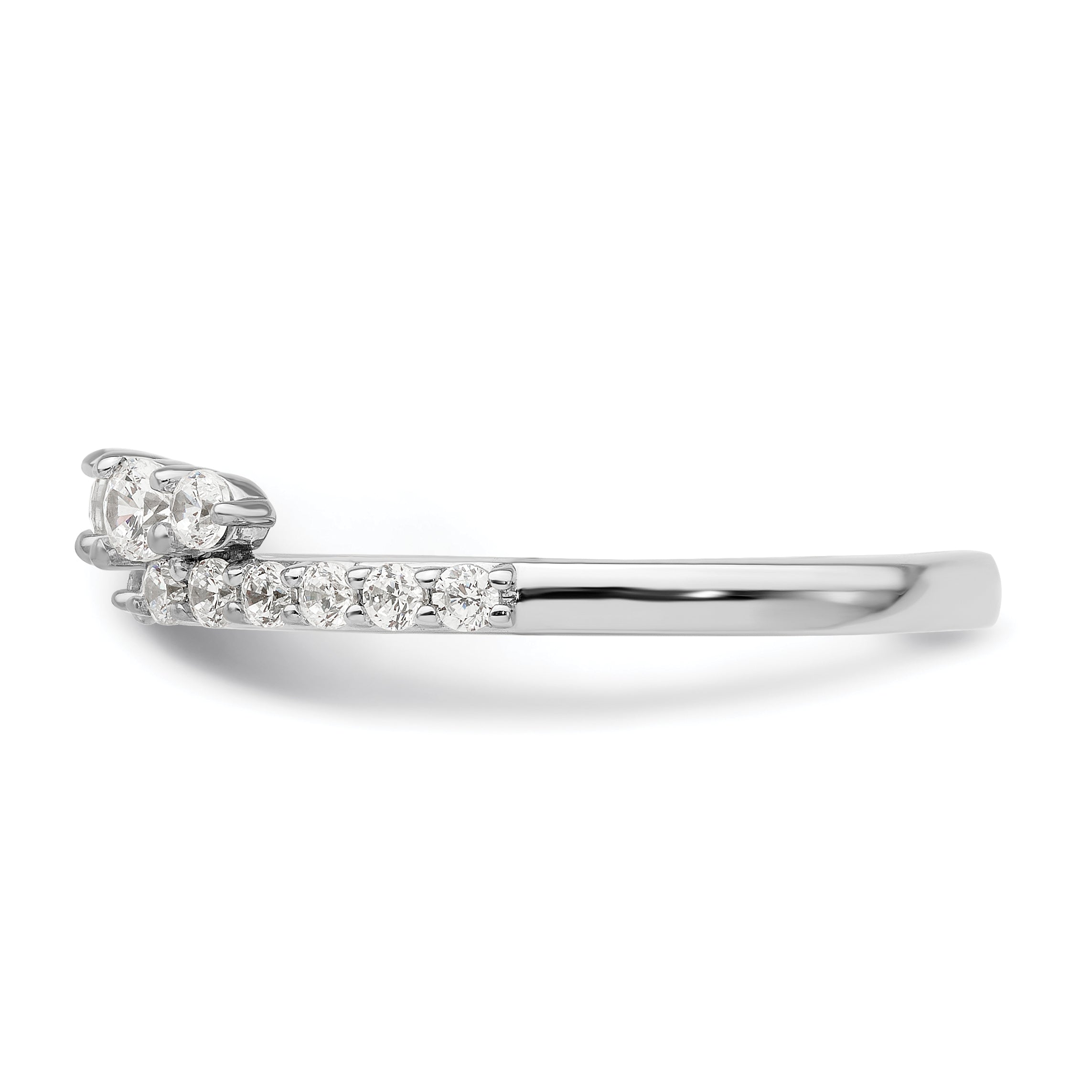 14k White Gold 1/2 carat Lab Grown Diamond VS/SI+ G+ Complete Ring Wrap
