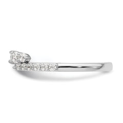 14k White Gold 1/2 carat Lab Grown Diamond VS/SI+ G+ Complete Ring Wrap