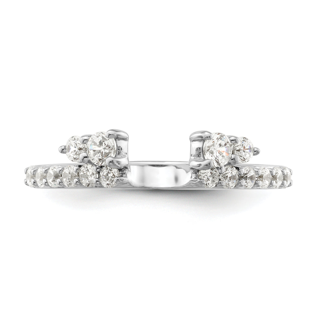 14k White Gold 1/2 carat Lab Grown Diamond VS/SI+ G+ Complete Ring Wrap