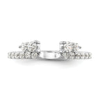 14k White Gold 1/2 carat Lab Grown Diamond VS/SI+ G+ Complete Ring Wrap