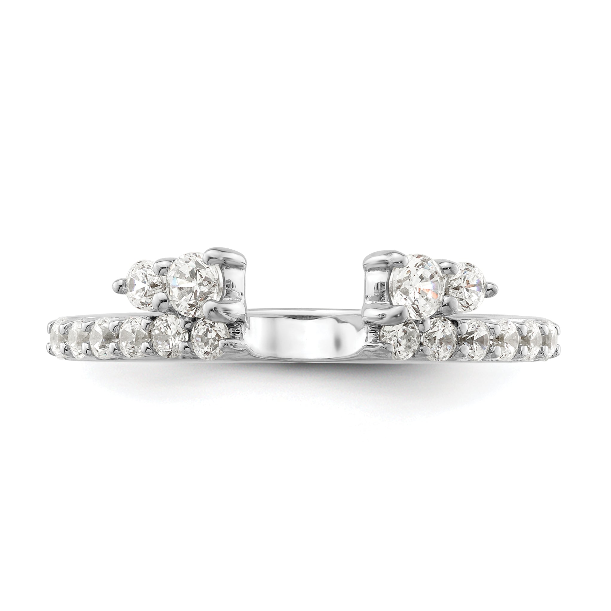 14k White Gold 1/2 carat Lab Grown Diamond VS/SI+ G+ Complete Ring Wrap