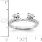 14k White Gold 1/2 carat Lab Grown Diamond VS/SI+ G+ Complete Ring Wrap