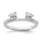 14k White Gold 1/2 carat Lab Grown Diamond VS/SI+ G+ Complete Ring Wrap