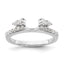 14k White Gold 1/2 carat Lab Grown Diamond VS/SI+ G+ Complete Ring Wrap