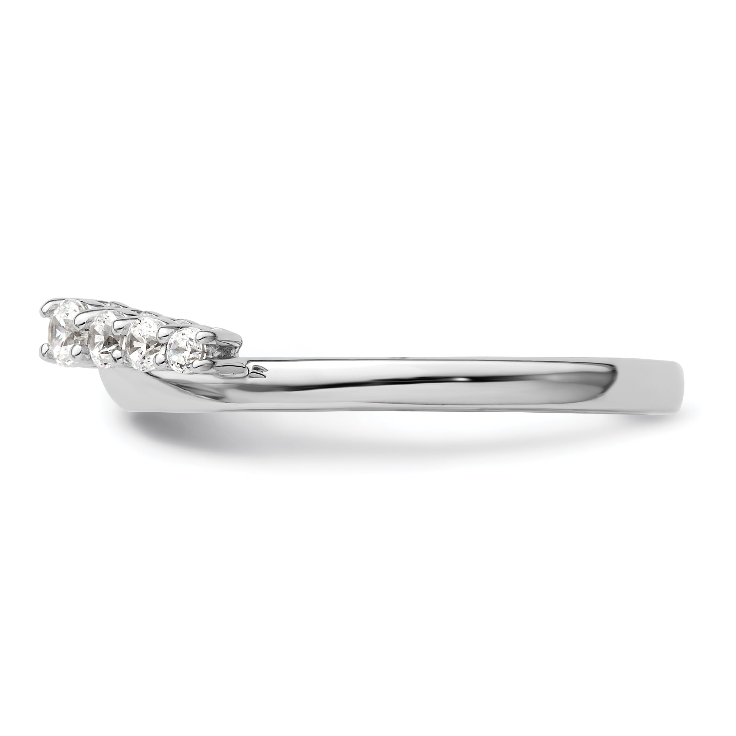 14K White Gold Lab Grown VS/SI+ G+ Dia Ring Wrap