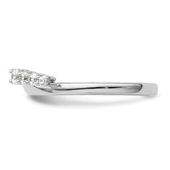 14K White Gold Lab Grown VS/SI+ G+ Dia Ring Wrap
