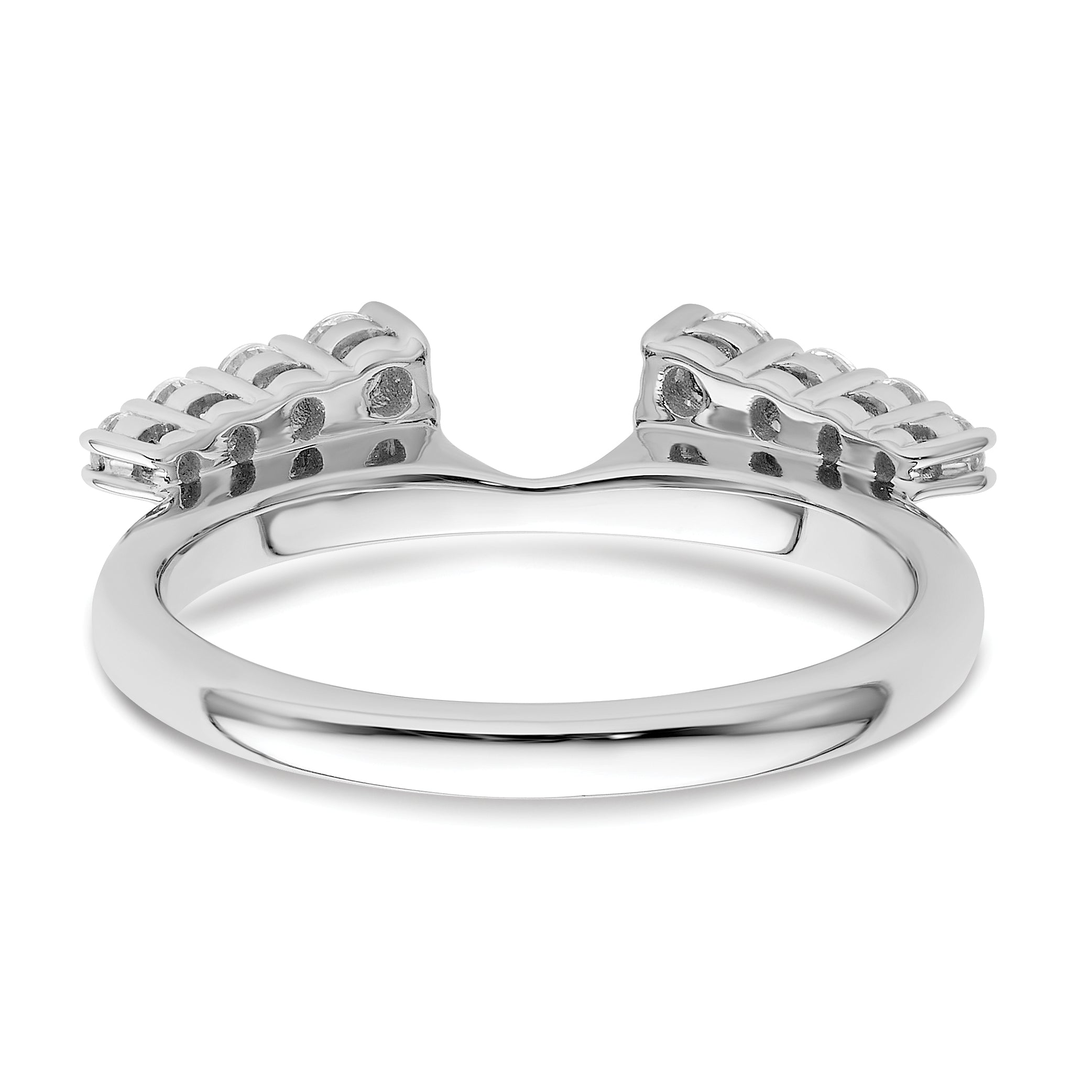 14K White Gold Lab Grown VS/SI+ G+ Dia Ring Wrap