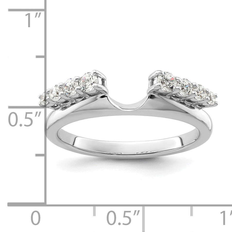 14K White Gold Lab Grown VS/SI+ G+ Dia Ring Wrap