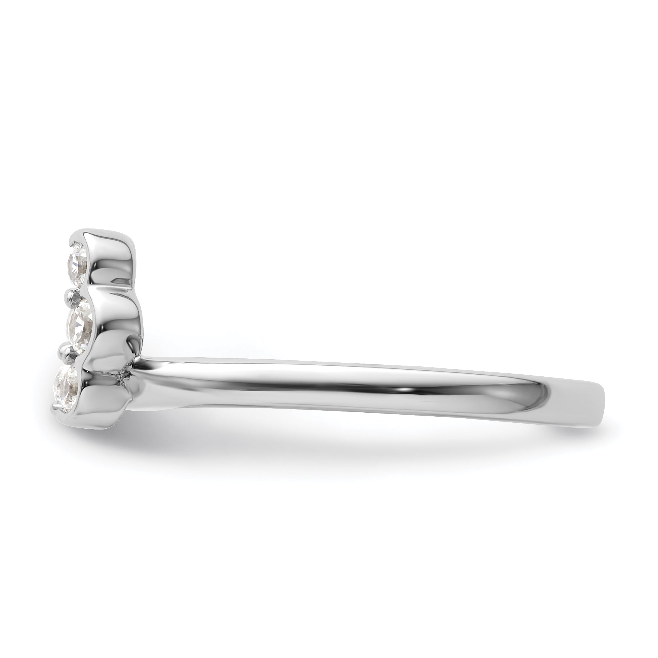 14K White Gold Lab Grown VS/SI+ G+ Dia Ring Wrap