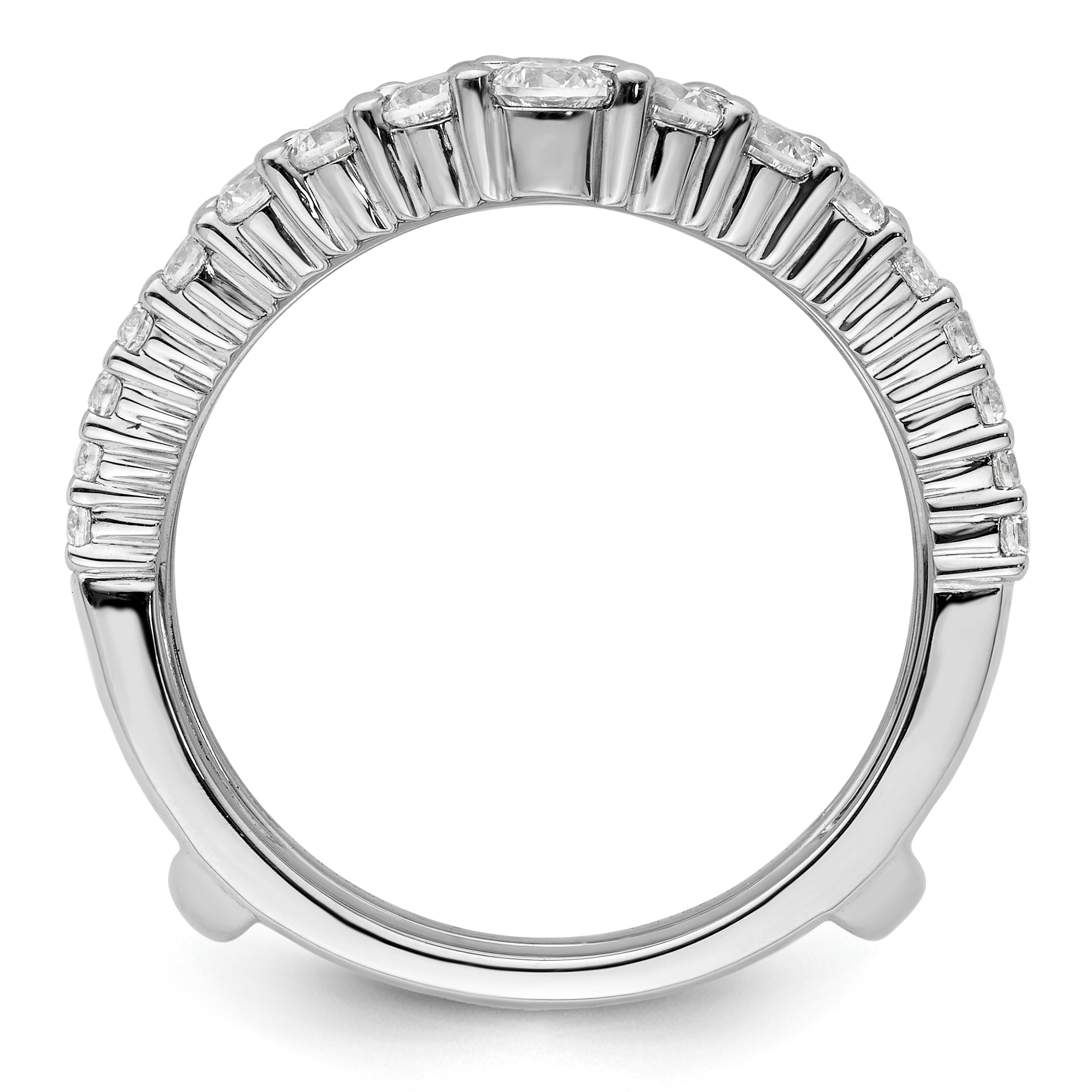 14k White Gold 1 1/8 carat Lab Grown Diamond VS/SI+ G+ Complete Ring Guard