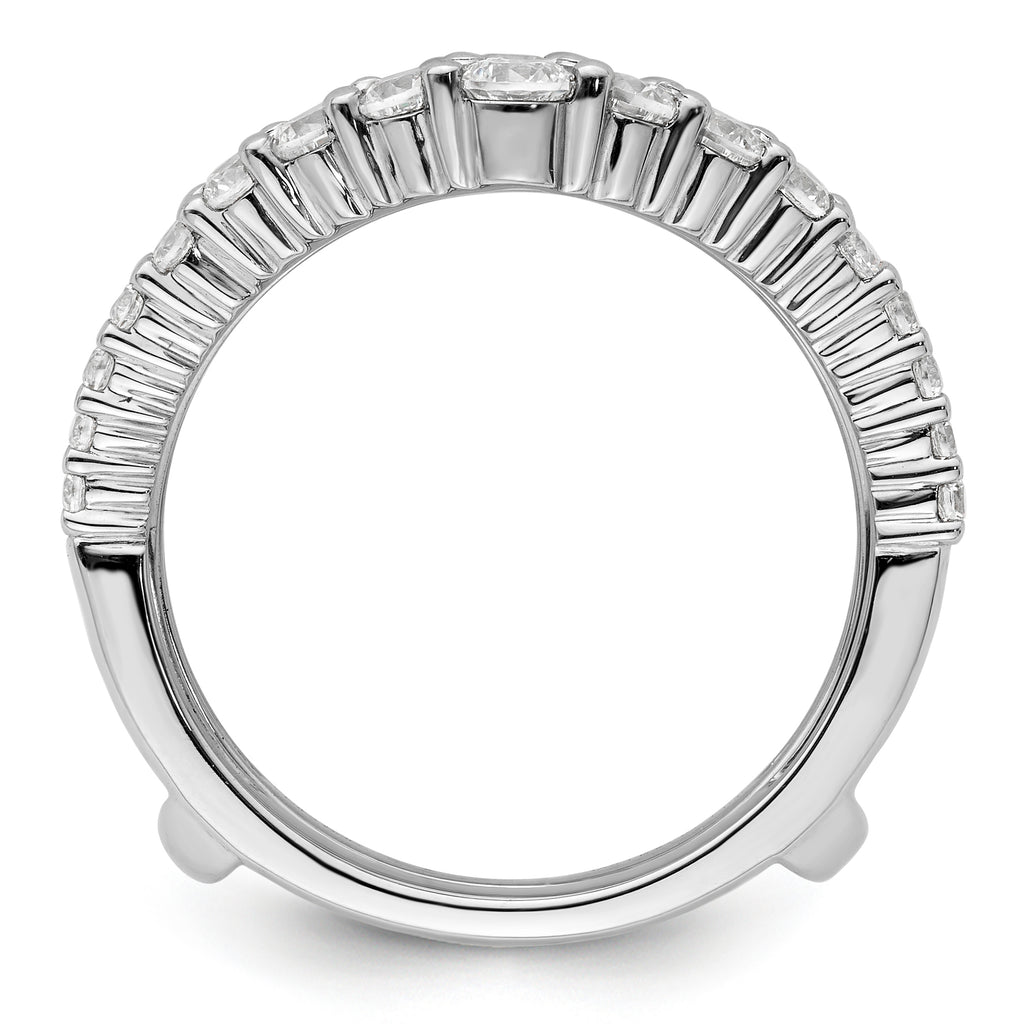 14k White Gold 1 1/8 carat Lab Grown Diamond VS/SI+ G+ Complete Ring Guard