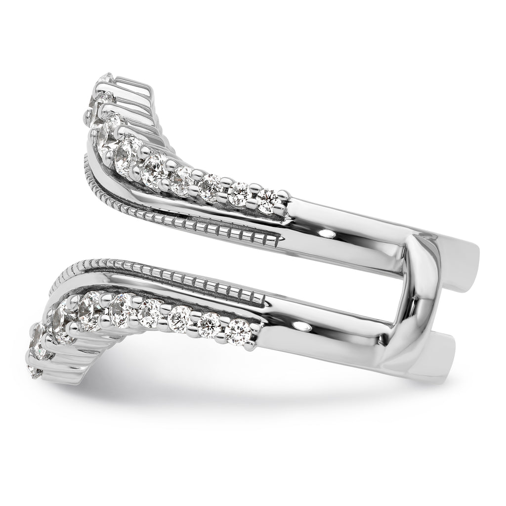 14k White Gold 1 1/8 carat Lab Grown Diamond VS/SI+ G+ Complete Ring Guard