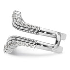 14k White Gold 1 1/8 carat Lab Grown Diamond VS/SI+ G+ Complete Ring Guard