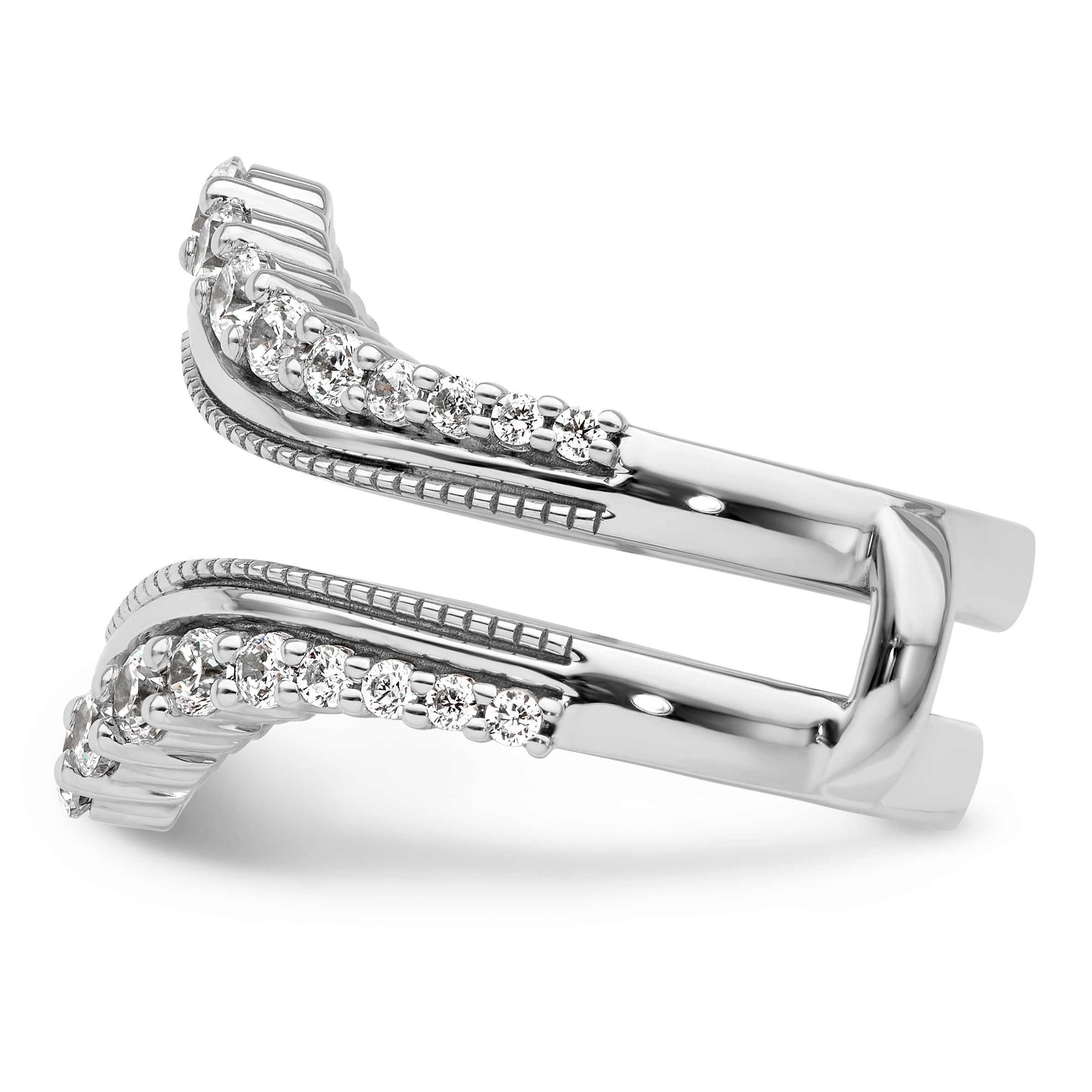 14k White Gold 1 1/8 carat Lab Grown Diamond VS/SI+ G+ Complete Ring Guard