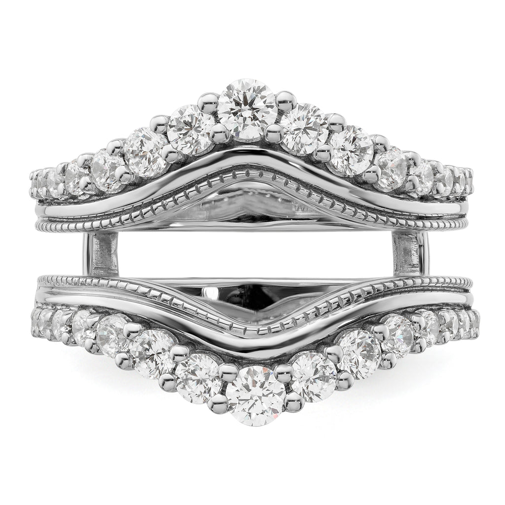 14k White Gold 1 1/8 carat Lab Grown Diamond VS/SI+ G+ Complete Ring Guard