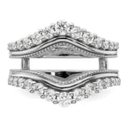 14k White Gold 1 1/8 carat Lab Grown Diamond VS/SI+ G+ Complete Ring Guard